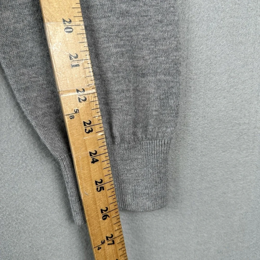 Fairway‎ & Greene 1/4 Zip Sweater Men's Large Gray Baruffa Merino Wool Pullover